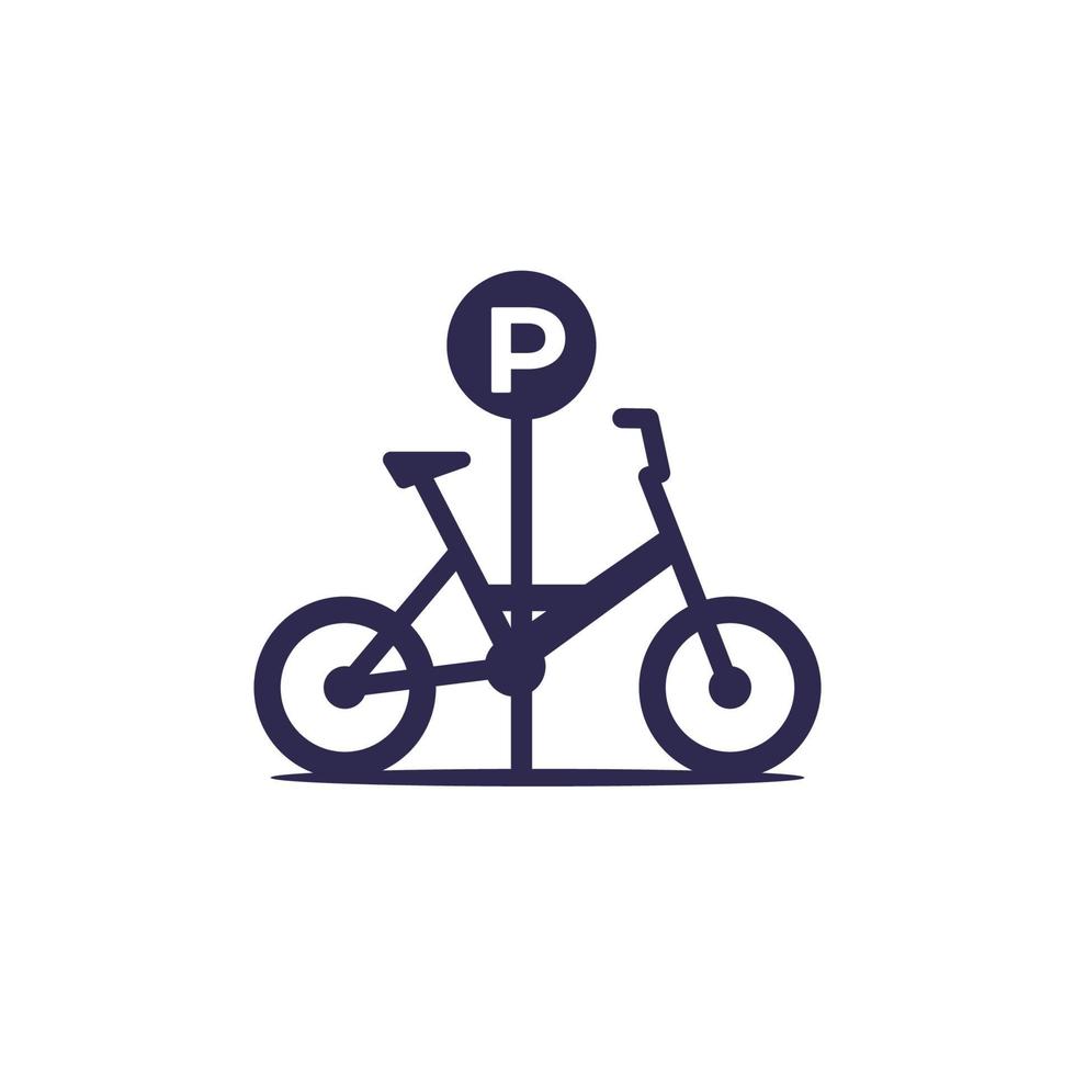 Fahrradparkplatz Symbol auf white.eps vektor
