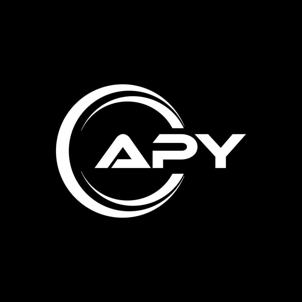 apy brev logotyp design i illustration. vektor logotyp, kalligrafi mönster för logotyp, affisch, inbjudan, etc.
