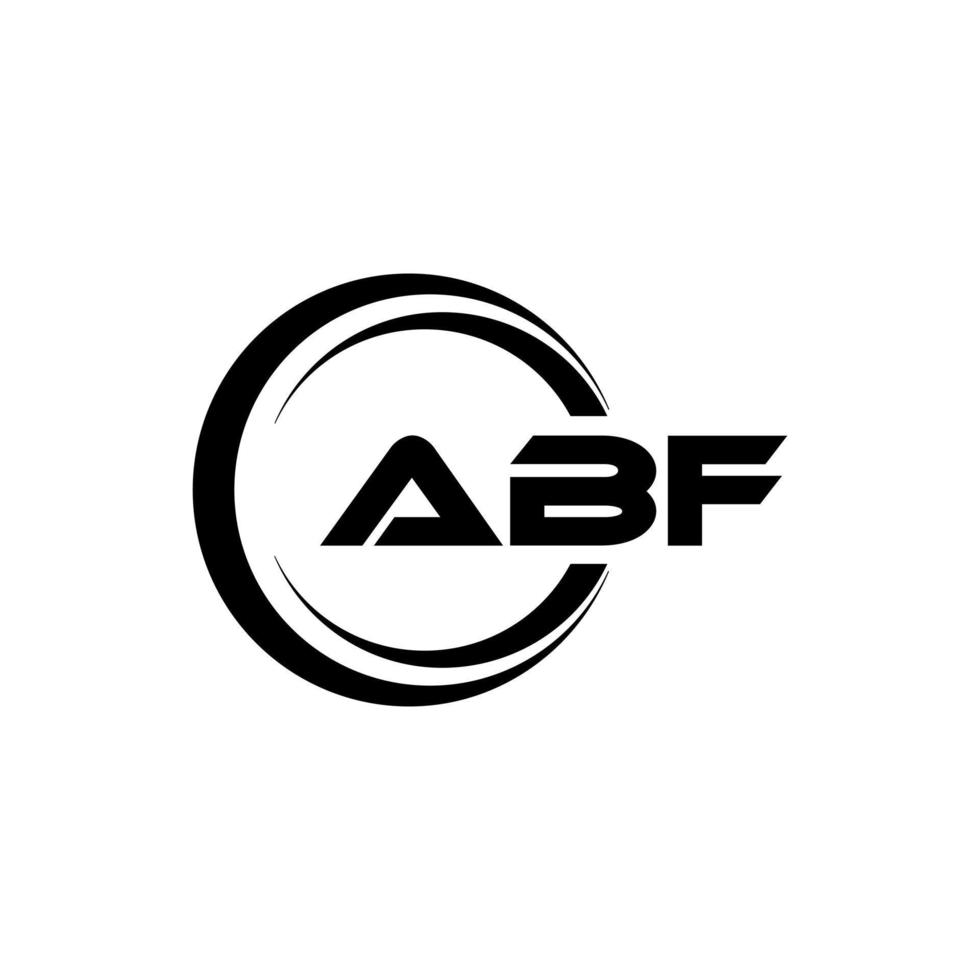 abf brev logotyp design i illustration. vektor logotyp, kalligrafi mönster för logotyp, affisch, inbjudan, etc.
