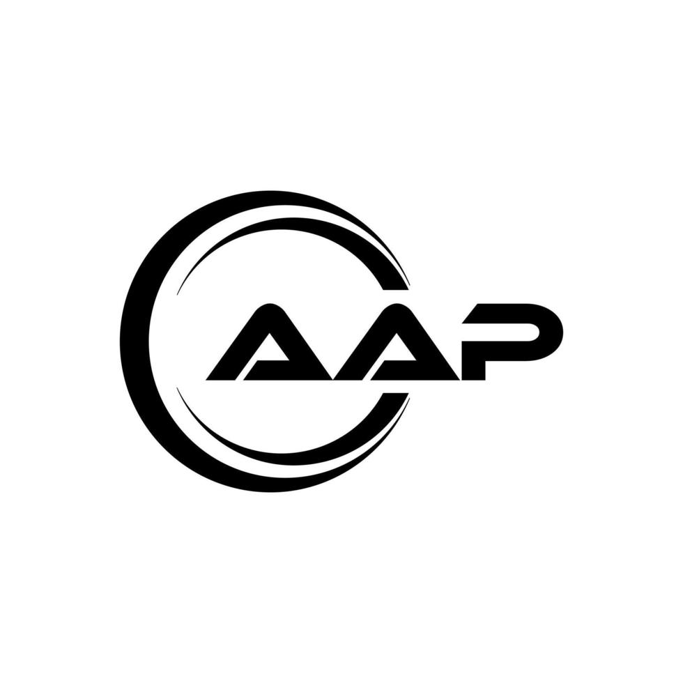 aap brev logotyp design i illustration. vektor logotyp, kalligrafi mönster för logotyp, affisch, inbjudan, etc.