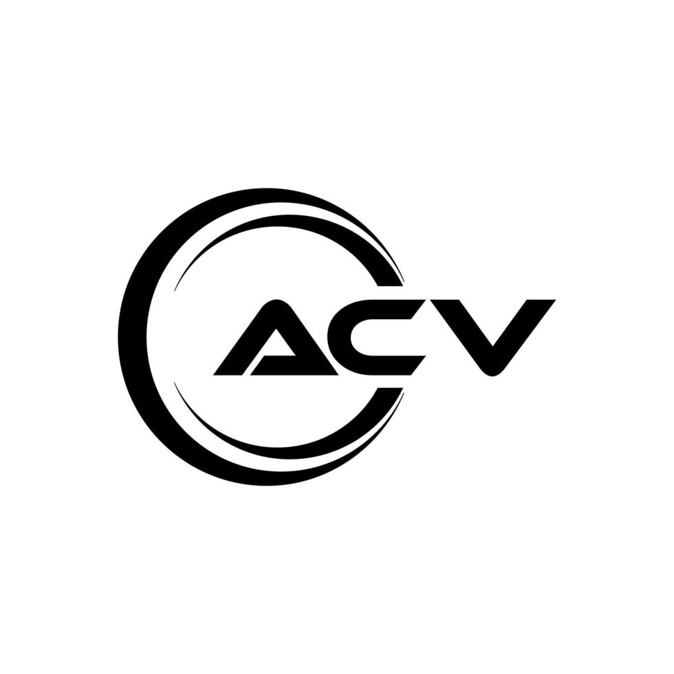 acv brev logotyp design i illustration. vektor logotyp, kalligrafi mönster för logotyp, affisch, inbjudan, etc.