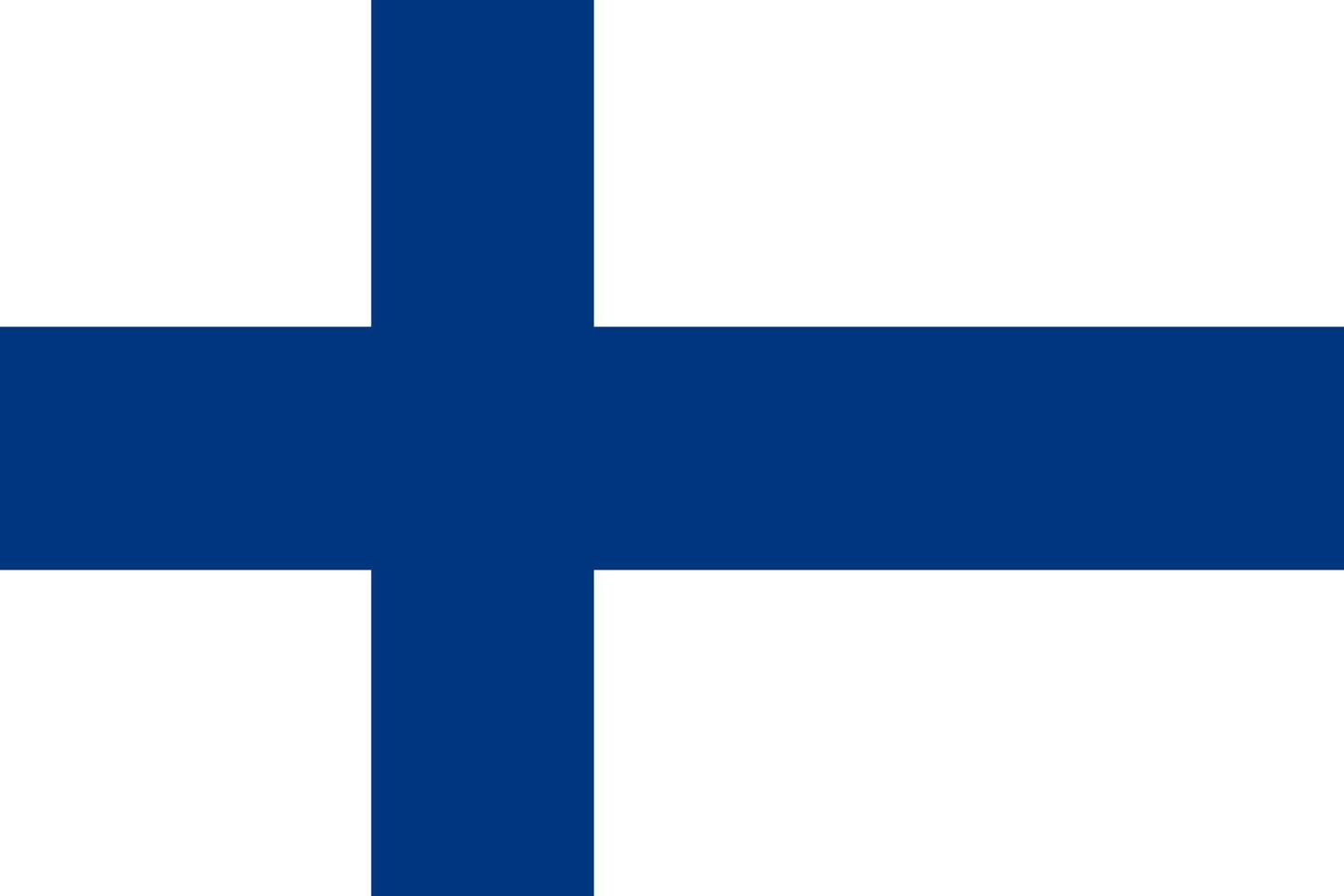 Flagge von Finnland vektor