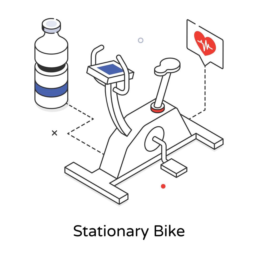 trendig stationär cykel vektor