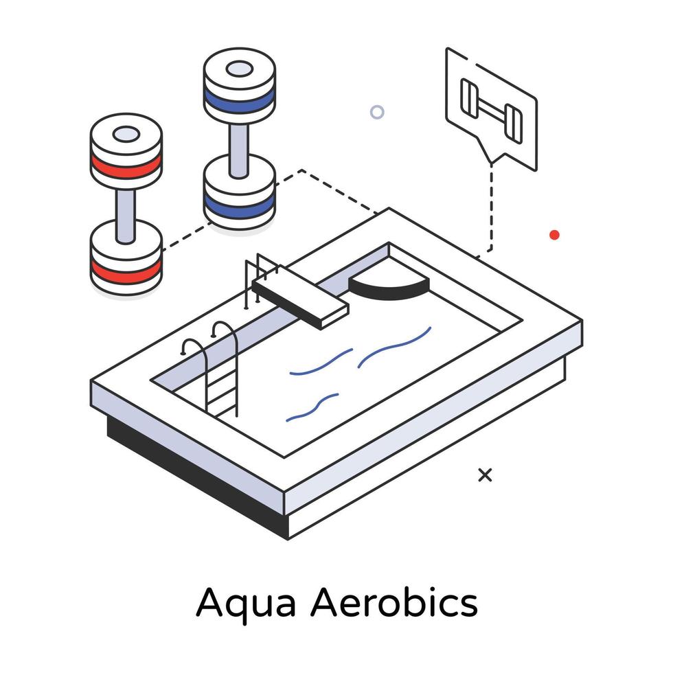 trendig aqua aerobics vektor