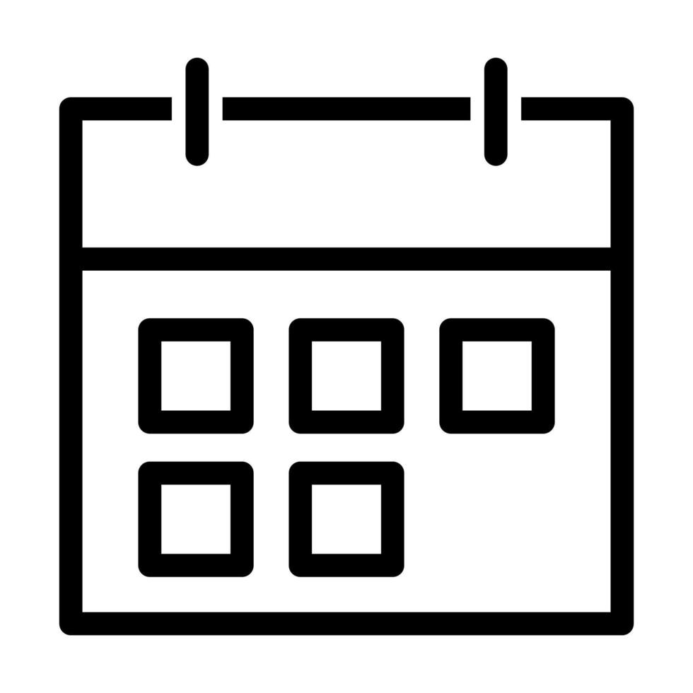 Kalender Gliederung Symbol Vektor zum Ihre Netz Seite? ˅ Design, Logo, Anwendung, ui. Vektor Illustration