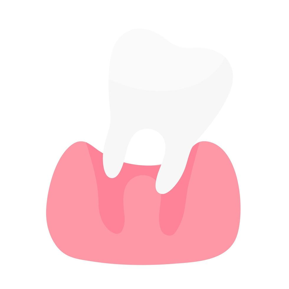 Dental Gesundheit Pflege lösen das Problem von Zahn zerfallen und geschwollen Zahnfleisch im das Mund. vektor