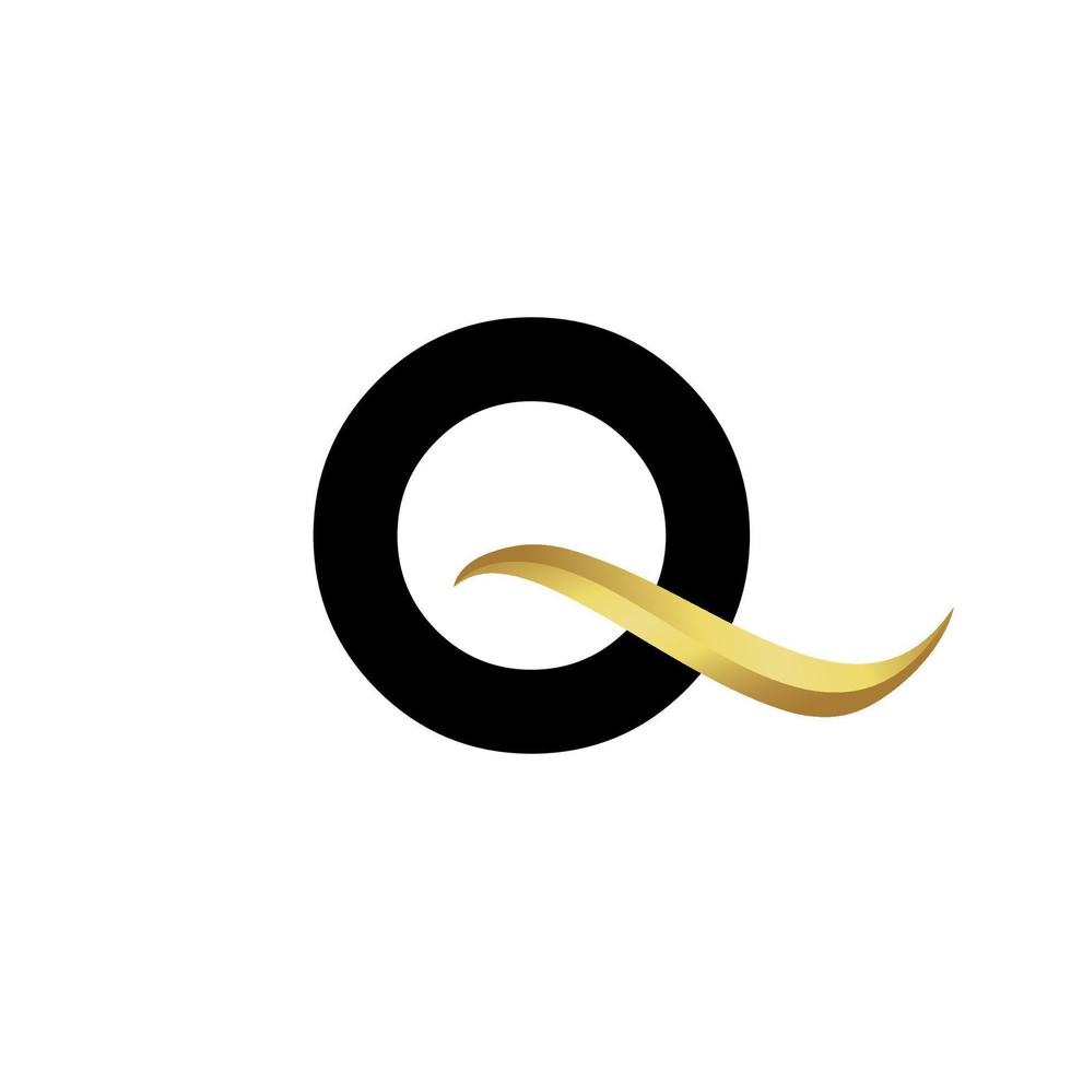 q Gold Marke, Symbol, Design, Grafik, minimalistisch.logo vektor