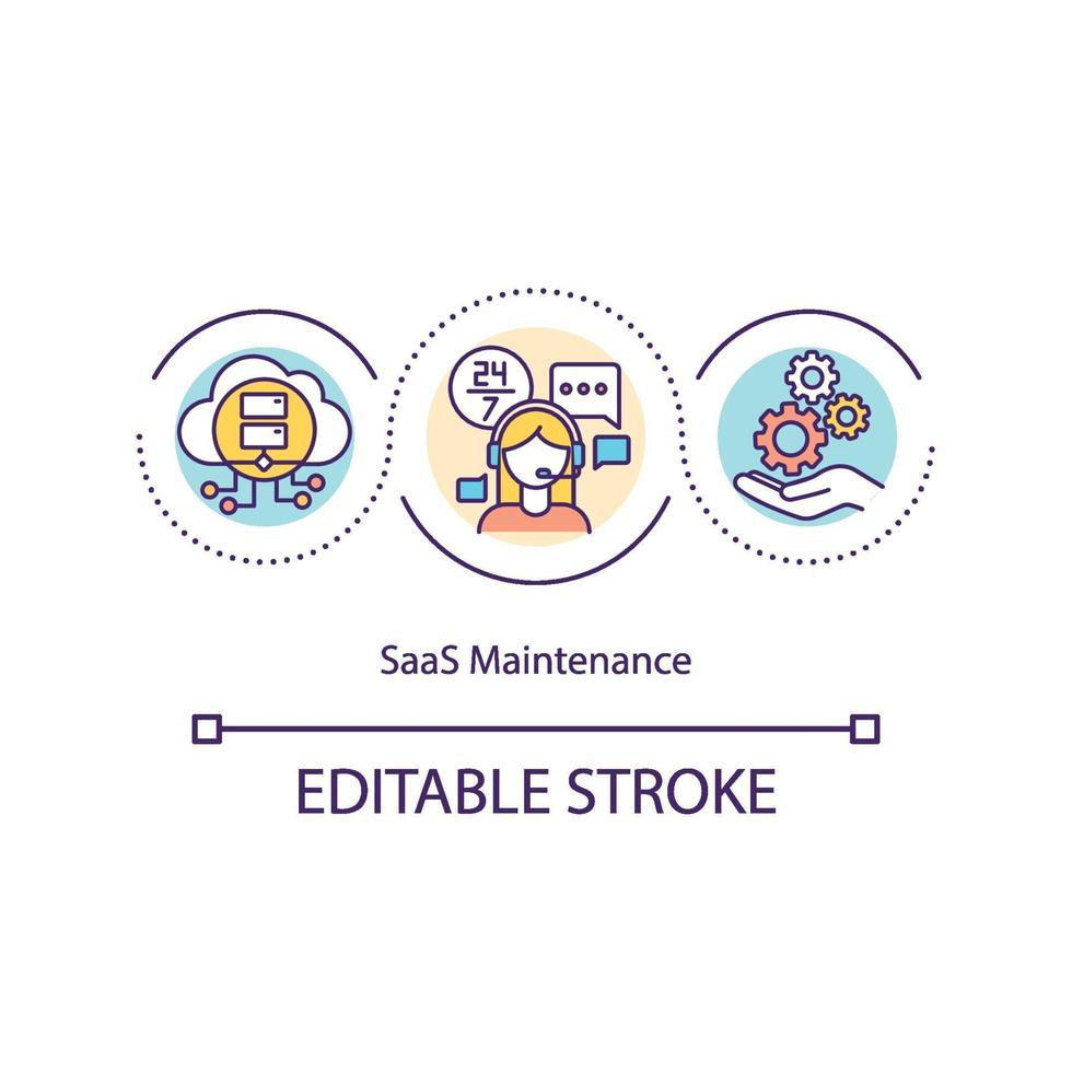 saas Wartungskonzept Symbol vektor