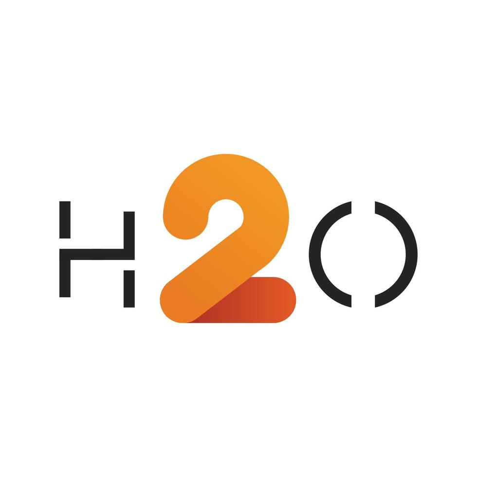 h2O logotyp varumärke, symbol, design, grafisk, minimalistisk.logotyp vektor