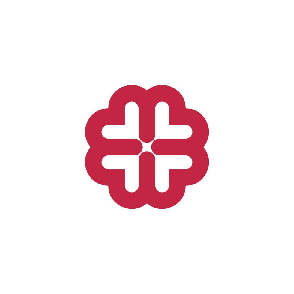vier Richtung Glück Symbol Logo einfach ein Design, Grafik, minimalistisch.logo vektor