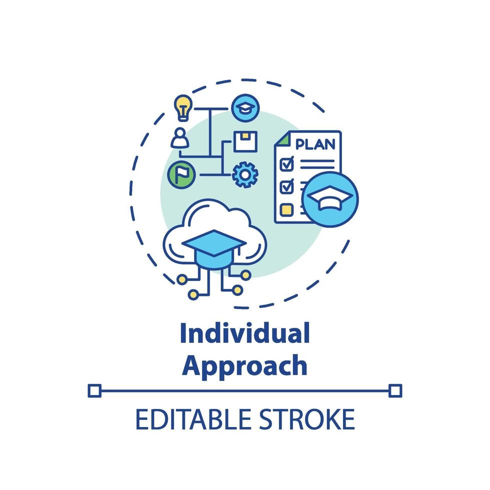 individuell strategi koncept ikon vektor