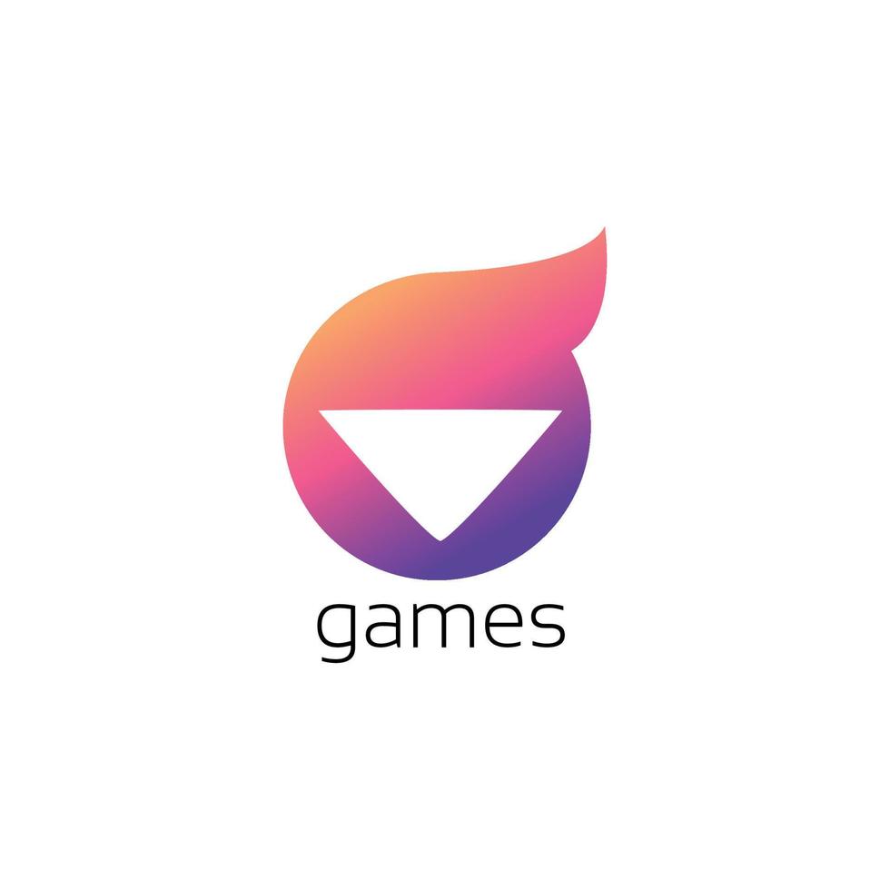 Spiele Logo Marke, Symbol, Design, Grafik, minimalistisch.logo vektor