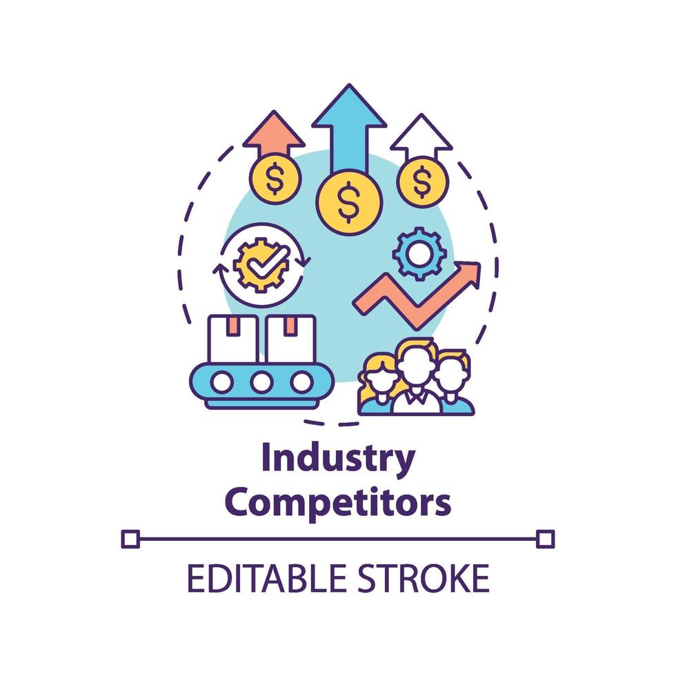 Konzeptkonzept der Industriekonkurrenten vektor