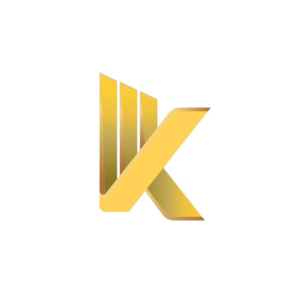 k guld varumärke, symbol, design, grafisk, minimalistisk.logotyp vektor