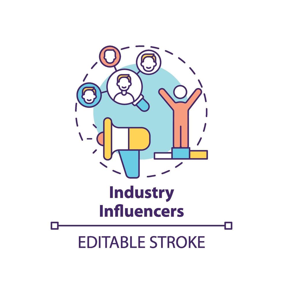 Industrie Influencer Konzept Symbol vektor