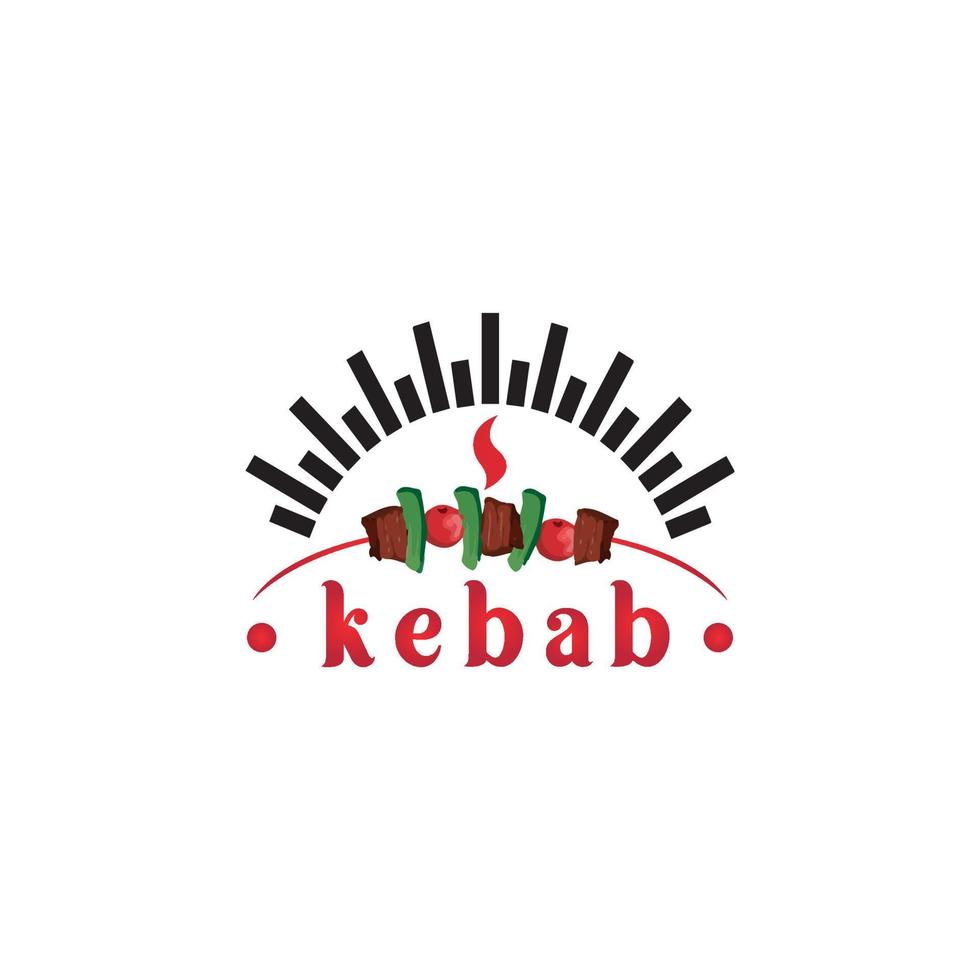 kebab logotyp s varumärke, symbol, design, grafisk, minimalistisk.logotyp vektor