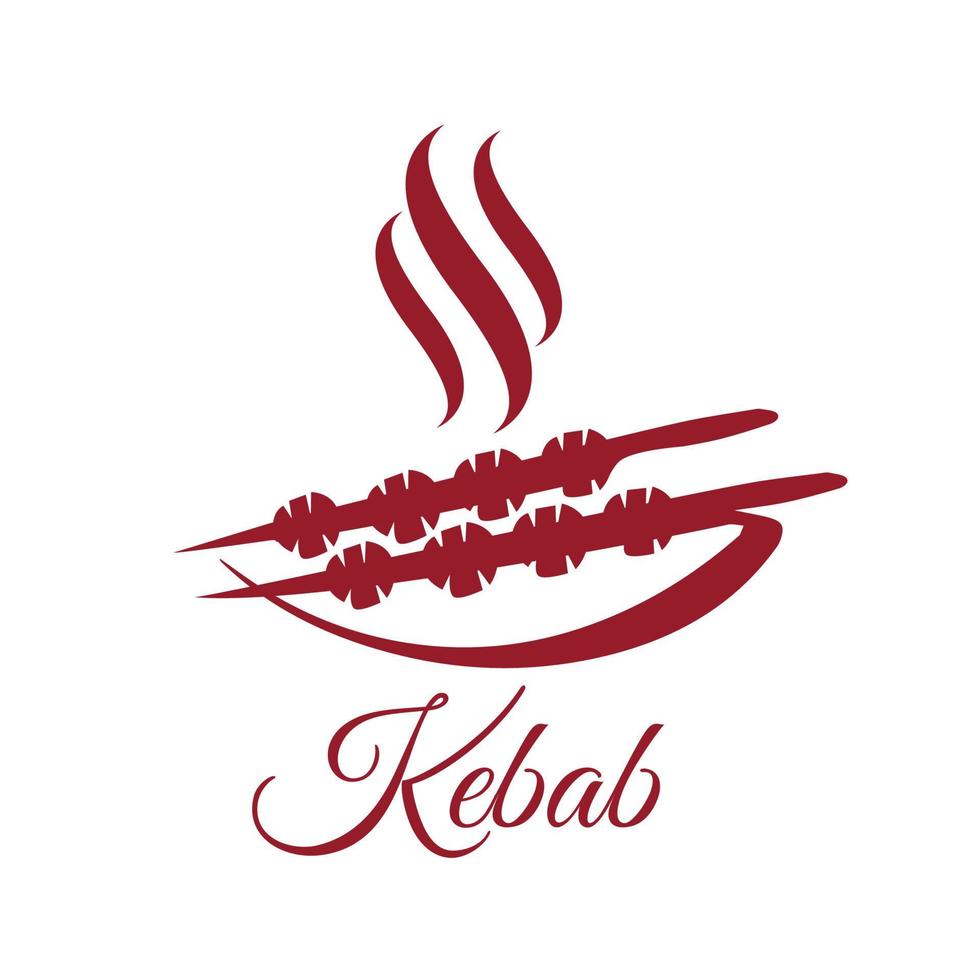 kebab logotyp varumärke, symbol, design, grafisk, minimalistisk.logotyp vektor