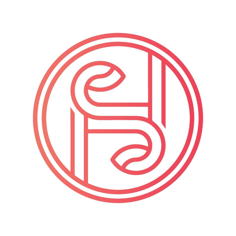 Brief hs Sch Logo Vorlage Vektor modern Unternehmen, abstrakt Brief Logo