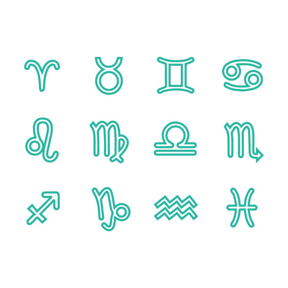 zodiaken ikon4 varumärke, symbol, design, grafisk, minimalistisk.logotyp vektor