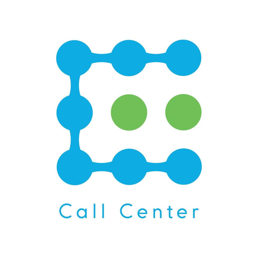 Anruf Center 4 Logo Marke, Symbol, Design, Grafik, minimalistisch.logo vektor