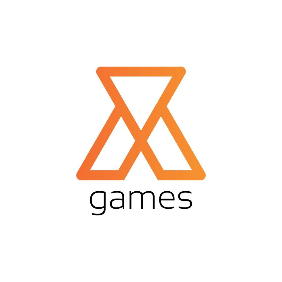 x Spiele Logo Marke, Symbol, Design, Grafik, minimalistisch.logo vektor