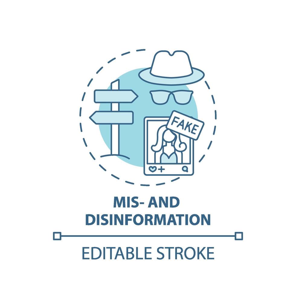 Symbol für Fehlinformationen und Desinformationskonzepte vektor