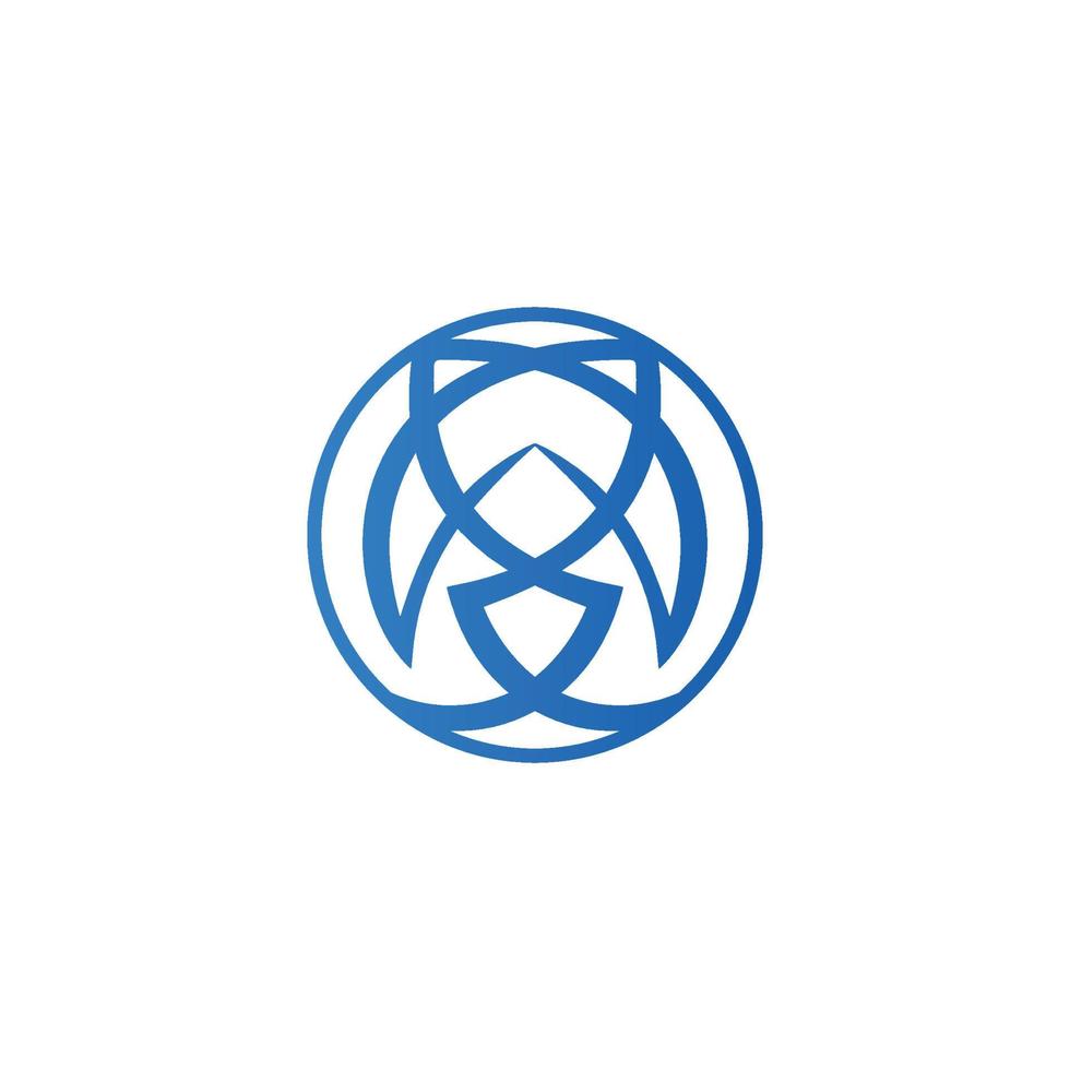 motiv logotyp runda textil- ikon en modern företags, abstrakt brev logotyp vektor