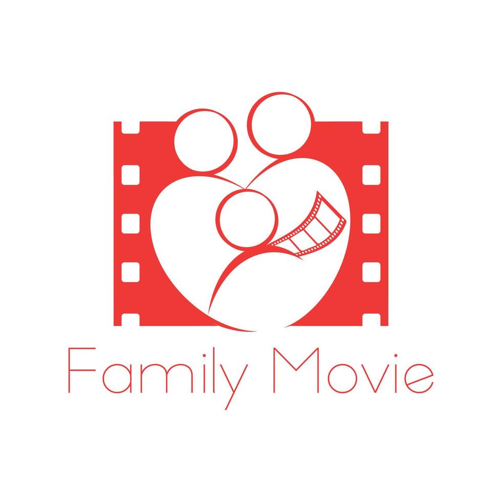 familjefilm varumärke, symbol, design, grafisk, minimalistisk.logotyp vektor