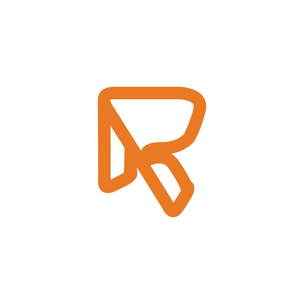 r logotyp minimal design logotyp r symbol design, grafisk, minimalistisk.logotyp vektor