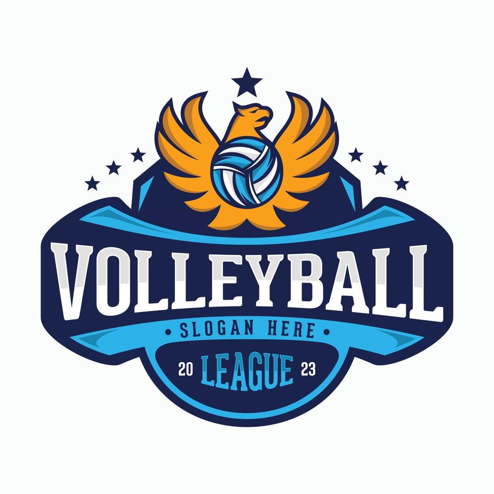 Volleyball Liga Vektor Logo zum Sport Mannschaft