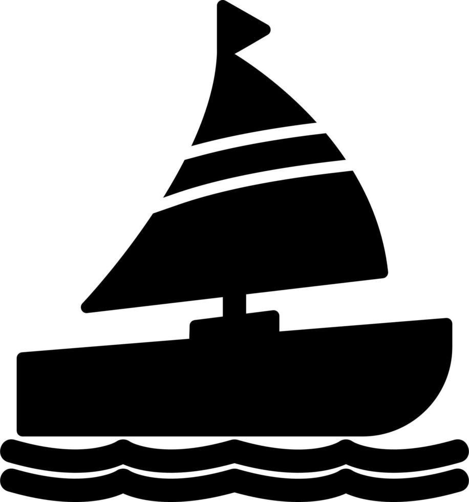 Segelboot-Vektor-Symbol vektor