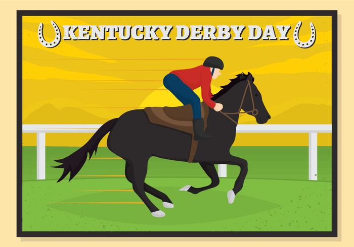 Kentucky derby vykort vektor