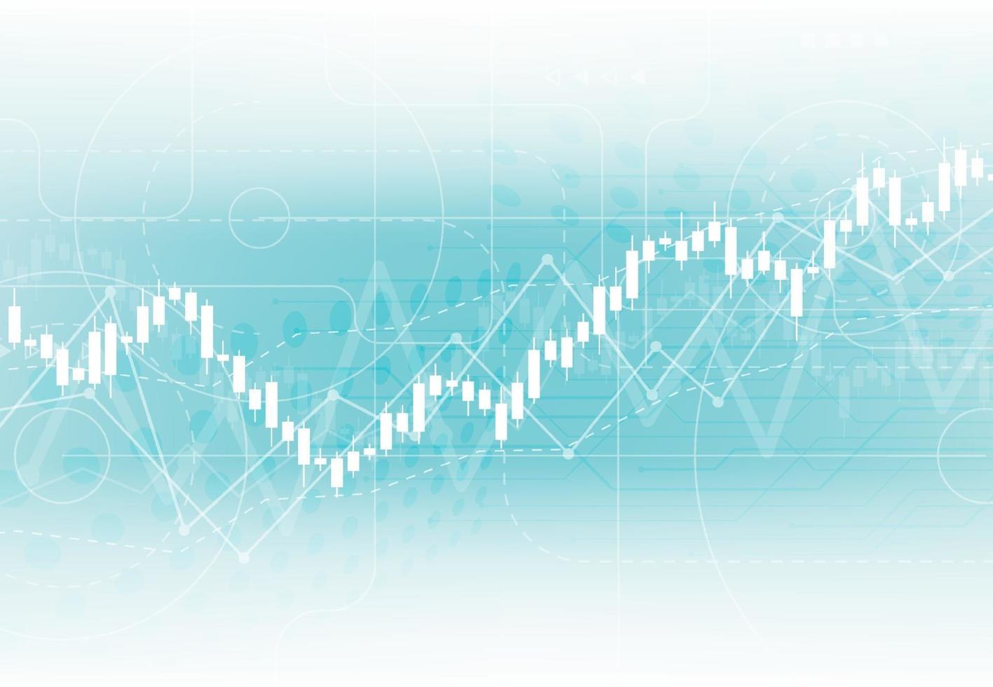 Business Candle Stick Graph Diagramm des Börseninvestitionshandels auf weißem Hintergrunddesign. bullischer Punkt, Trend der Grafik. Vektorillustration vektor