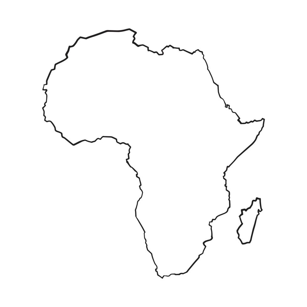 Afrika Karte Illustration Vektor Weiß Hintergrund