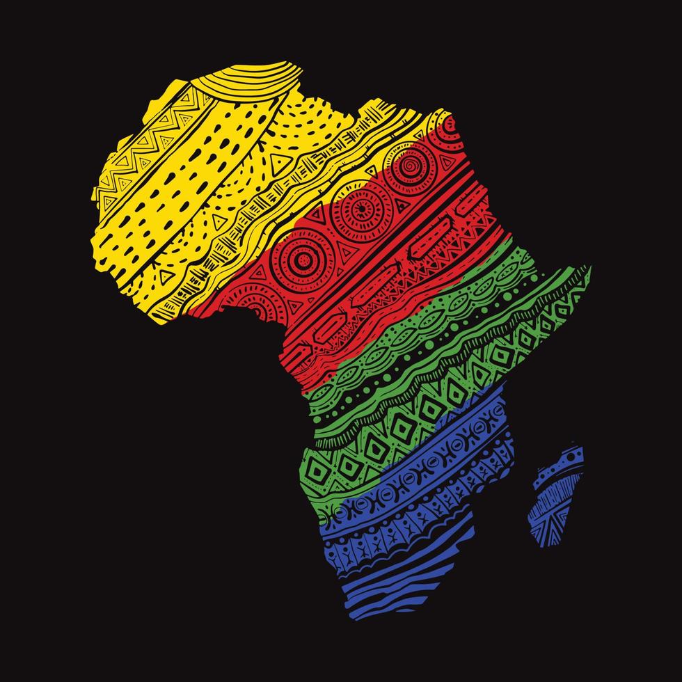 Afrika Karte Illustration Vektor Weiß Hintergrund
