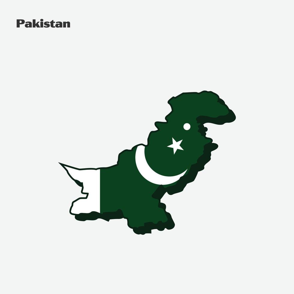 pakistan nation flagga Karta infographic vektor