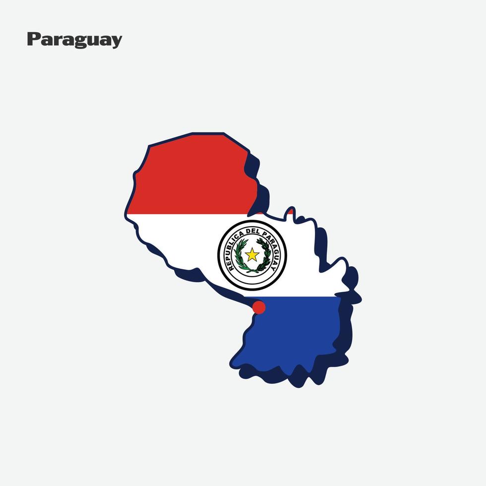 Paraguay Nation Flagge Karte Infografik vektor