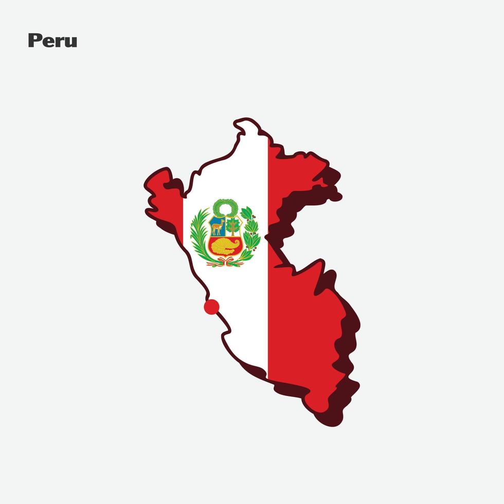 Peru Nation Flagge Karte Infografik vektor