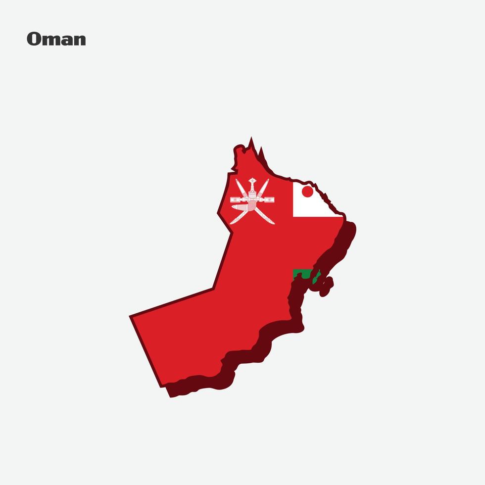 oman nation flagga Karta infographic vektor