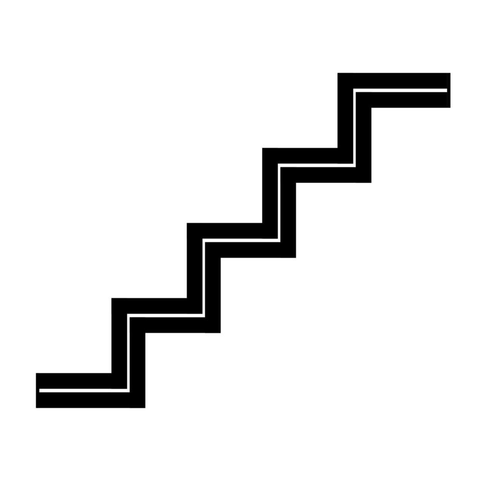 einfach Treppe, Leiter, Treppe, Schritt Symbol. Vektor Illustration eben Netz Design Element zum Webseite oder App.