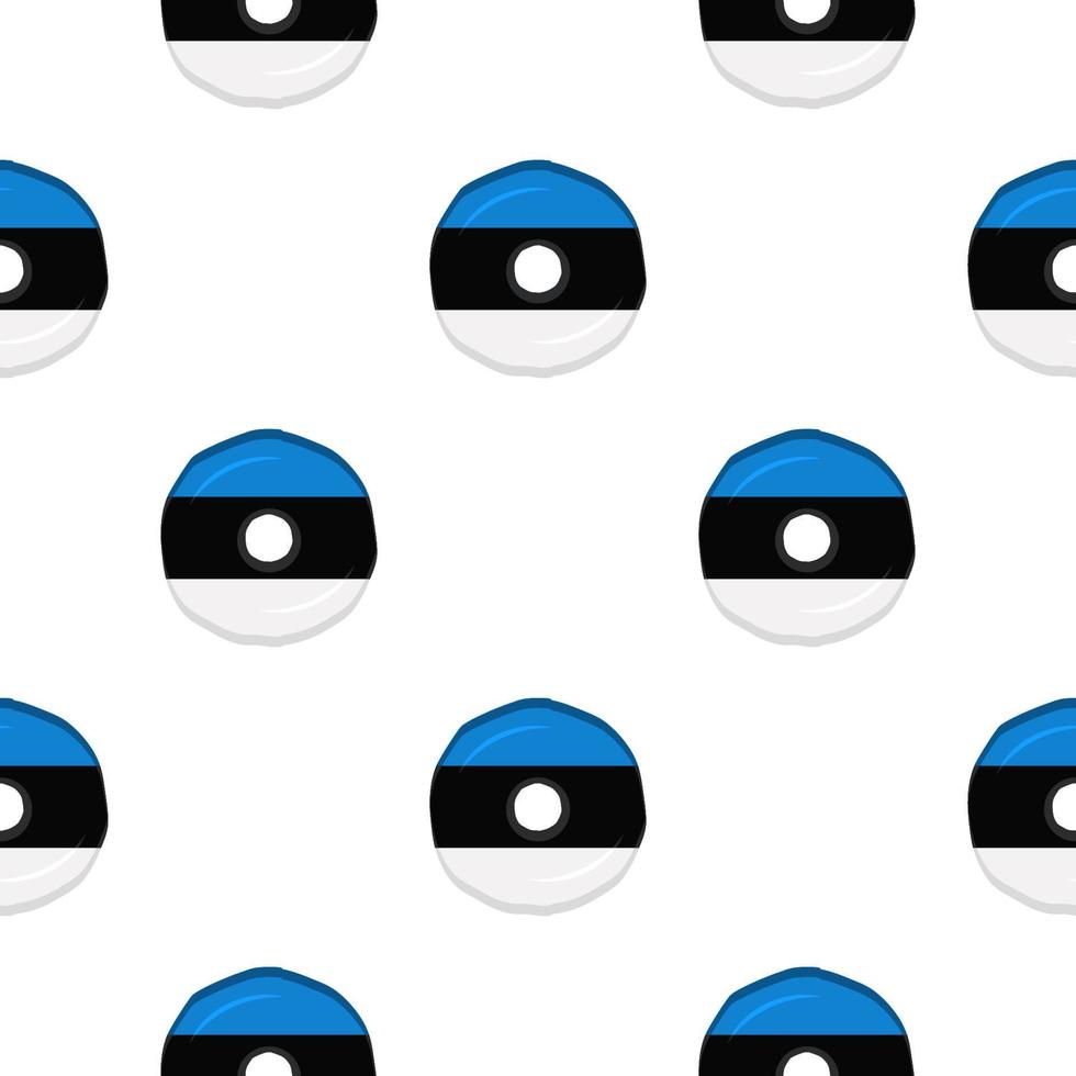Muster Plätzchen mit Flagge Land Estland im lecker Keks vektor