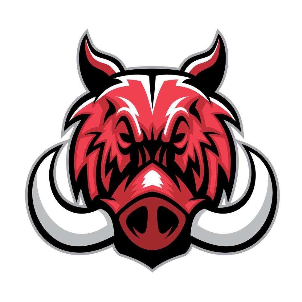 Schwein Kopf Maskottchen Sport Logo Stil vektor