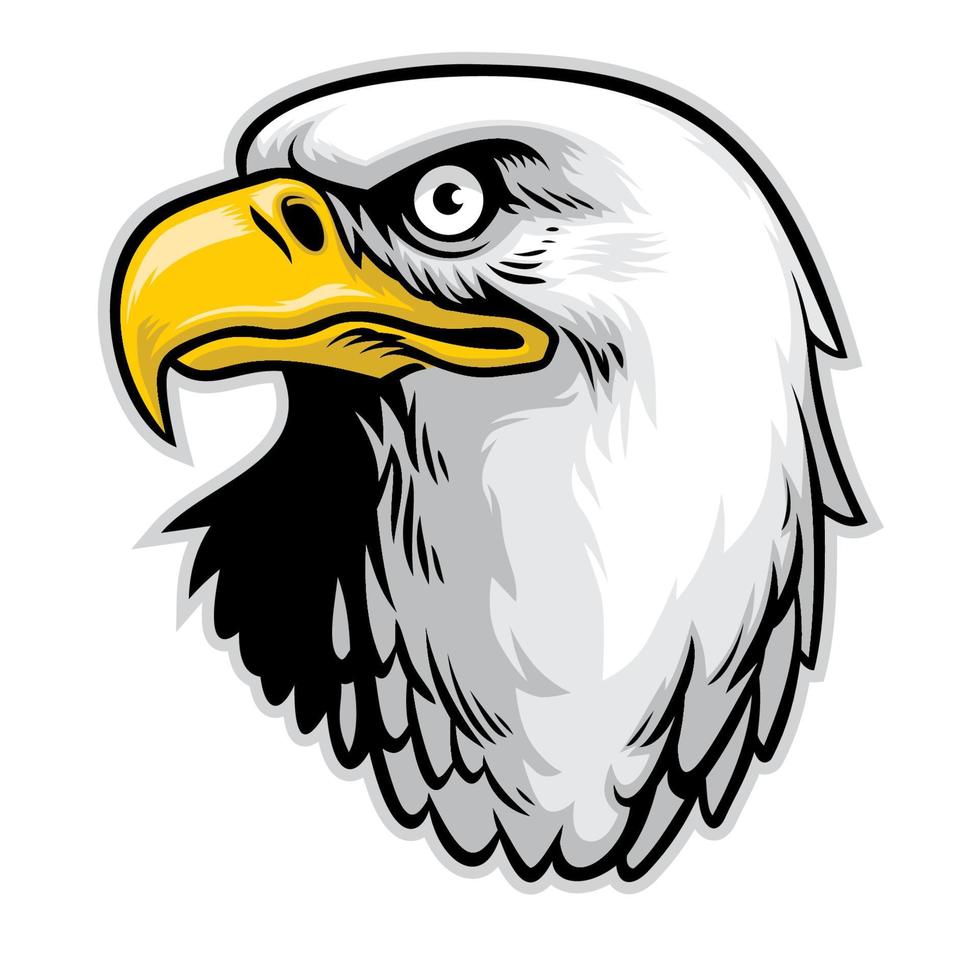 Adler Kopf Maskottchen Kopf Logo vektor