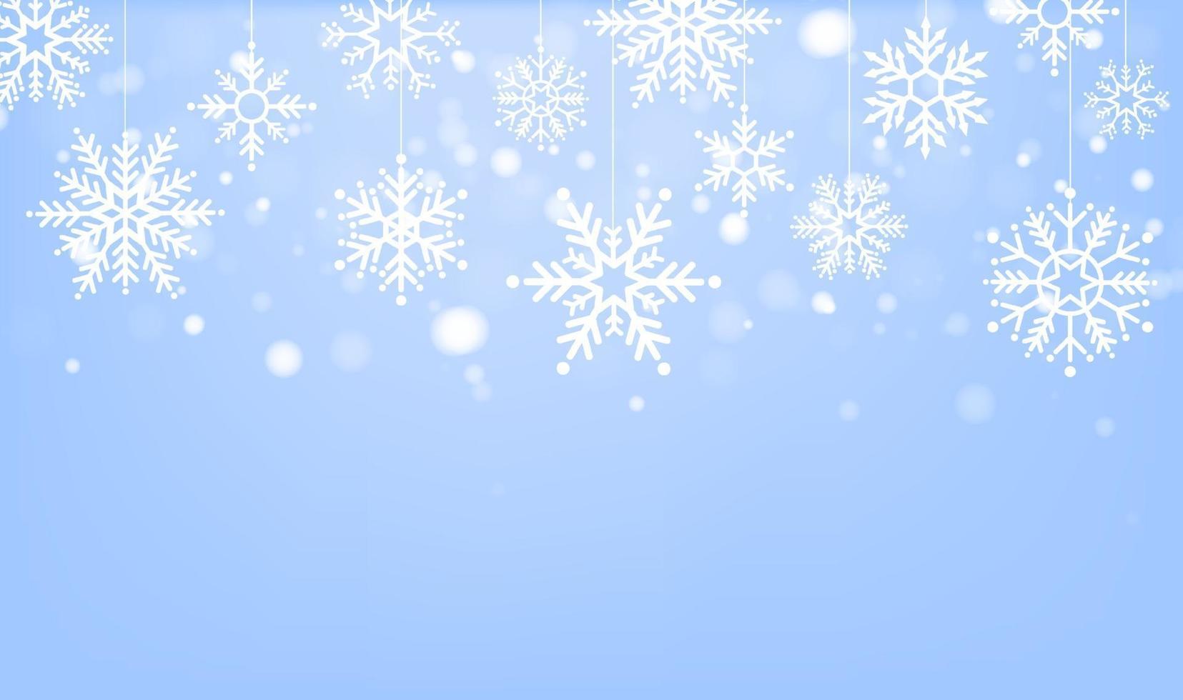 Frohe Weihnachten und ein frohes neues Jahr Hintergrund mit Weihnachtsbaum aus Schneeflocken. Vektorillustration vektor
