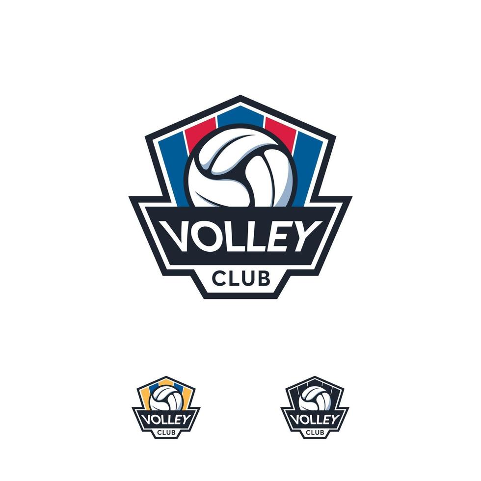 Volleyball Sport Logo Designs Abzeichen Vektor Vorlage, professionelle isolierte Sport Abzeichen Logo