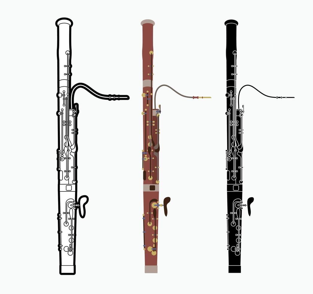 fagottorkester musikinstrument vektor