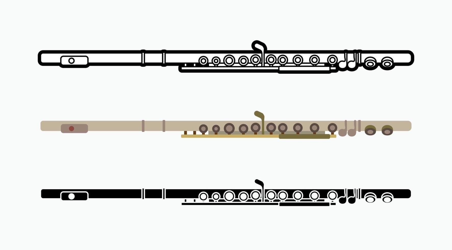 flöjtorkester musikinstrument vektor