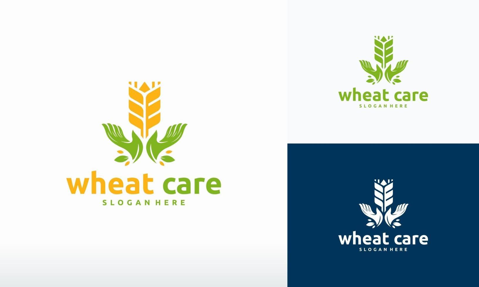 Bio-Weizen-Logo entwirft Konzeptvektor, modernes Weizenkorn-Symbol, Landwirtschaftslogo-Symbol vektor