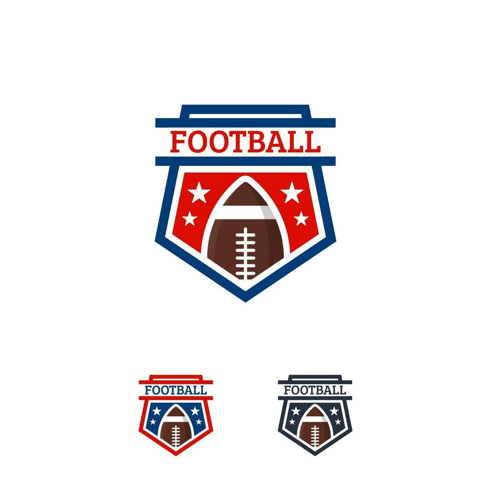 amerikansk fotboll logotyp design badge mall, rugby logotyp badge vektor