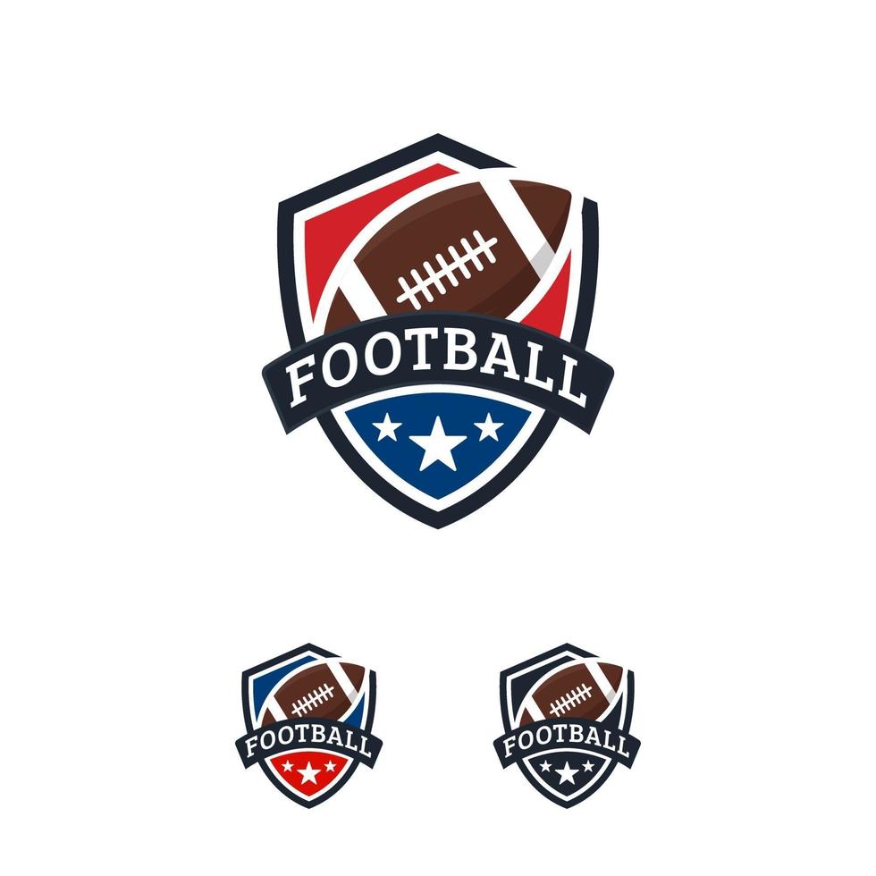 American Football Logo Designs Abzeichen Vorlage, Rugby Logo Abzeichen vektor